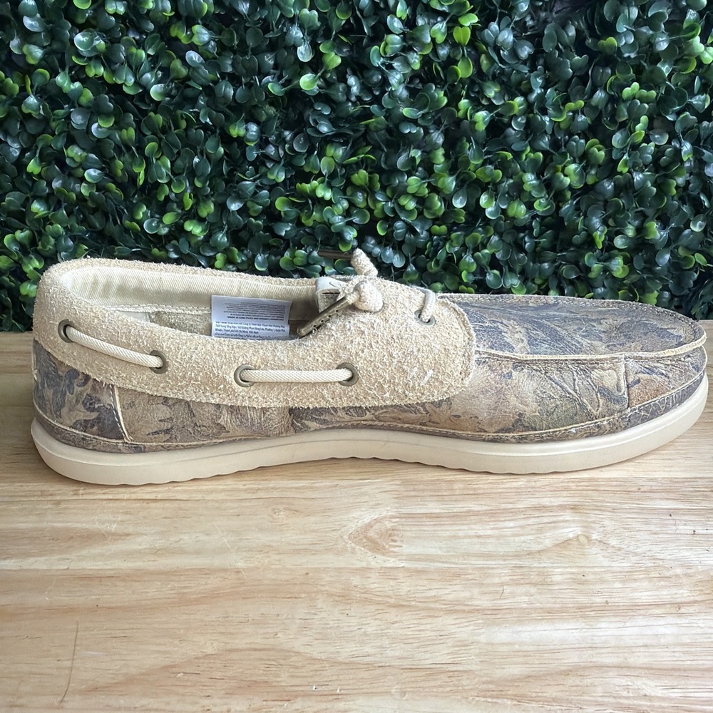 Hey Dude Realtree Harbor Lo Size M12 Suede Nubuck Comfy Slip On Shoes - Picture 9 of 11